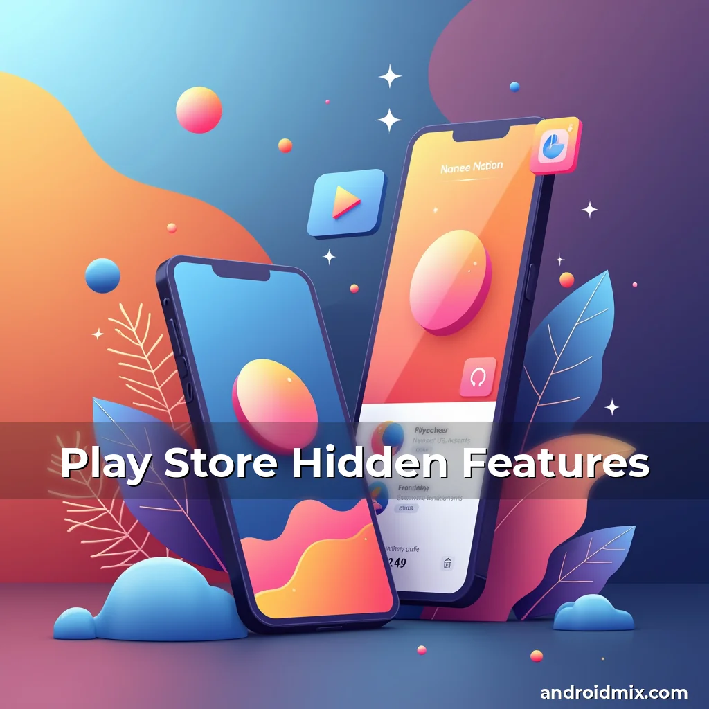 Artistic representation for Play Store Hidden Features